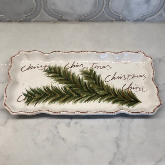 NWT Botanical Christmas Sugar & Creamer Set with Tray - Picture 3 of 14